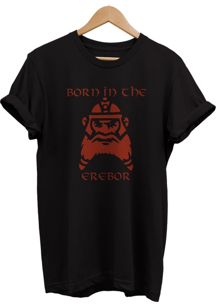 Yüzüklerin Efendisi Dwarf Erebor Baskılı %100 Pamuk Oversize T-Shirt