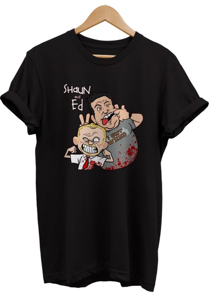 Shaun Of Dead Baskılı %100 Pamuk Oversize T-Shirt
