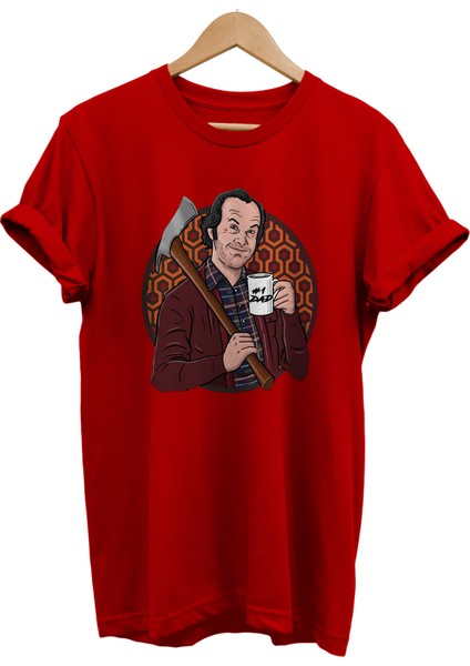 Shining Baskılı %%100 Pamuk Oversize T-Shirt Büyük Beden Tişört