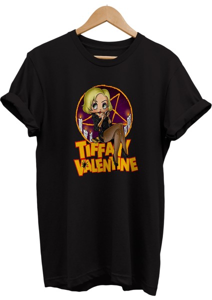 Chucky Tiffany Valentine Baskılı %100 Pamuk Oversize T-Shirt Büyük Beden Tişört