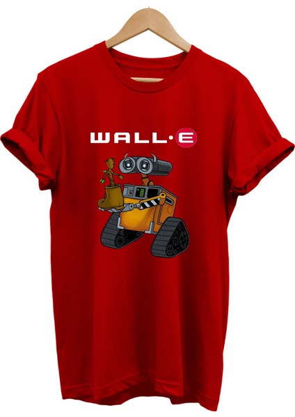 Wall-E Baskılı %100 Pamuk Oversize T-Shirt Büyük Beden Tişört