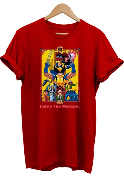 X-Men Baskılı %100 Pamuk Oversize T-Shirt