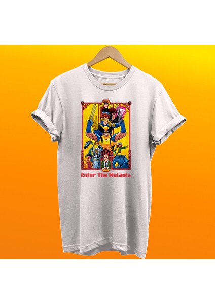 X-Men Baskılı %100 Pamuk Oversize T-Shirt Büyük Beden Tişört