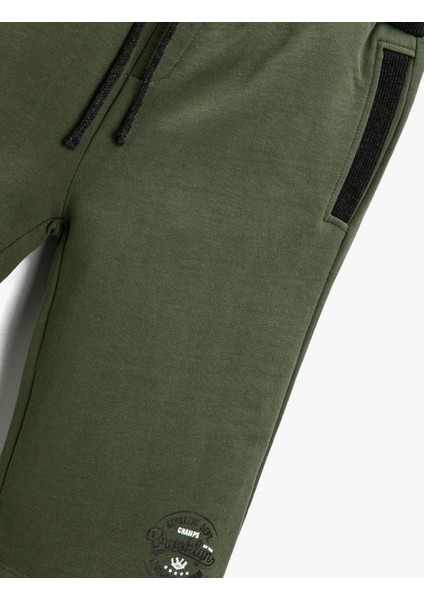 Erkek Çocuk Slogan Baskılı Şort Pamuklu Beli Bağcıklı modelleri