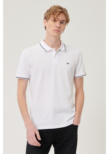 Slim Fit Dar Kesim Polo Yaka %100 Pamuk Tişört