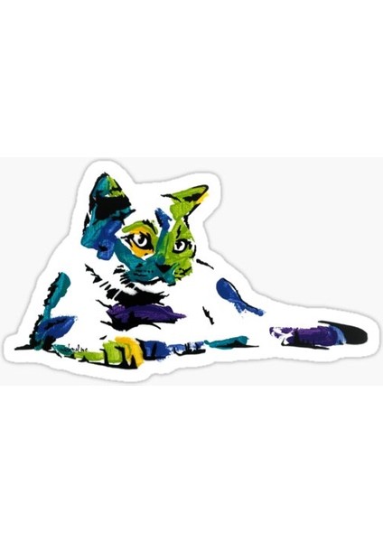 Araba Leptop Için Kedi Oto Sticker Yapıştırması Etiket 17CM Z8