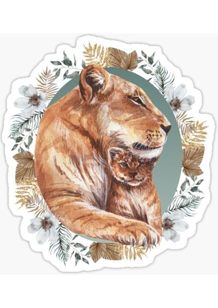 Aslan Ailesi Araba Oto Sticker Yapıştırma Etiket 17CM T1