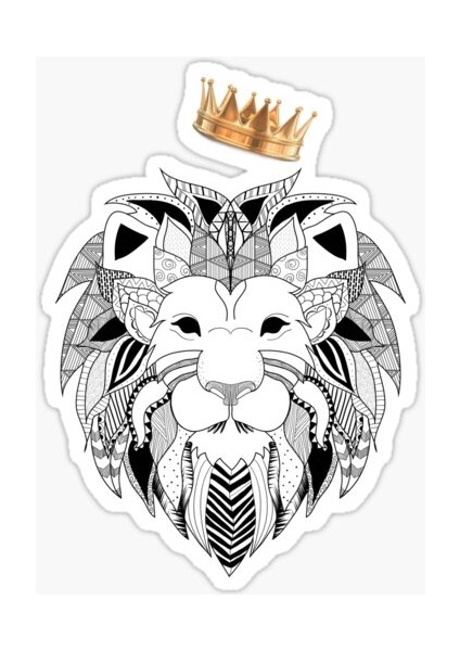 Renkli Aslan Araba Oto Sticker Yapıştırma Etiket 17CM R7