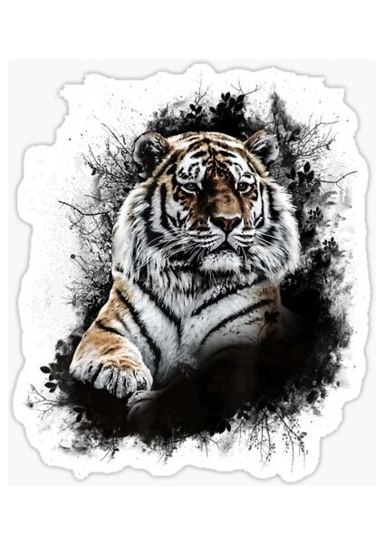 Renkli Kaplan Araba Oto Sticker Yapıştırma Etiket 17CM T17