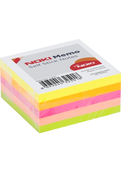 Memo Neon Küp Yapışkanlı Not Kağıdı 250 Yaprak 50 x 50 mm