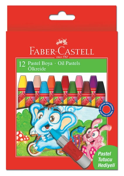 Faber Castell 12 Li Pastel Boya ( Kalem Tutuculu)