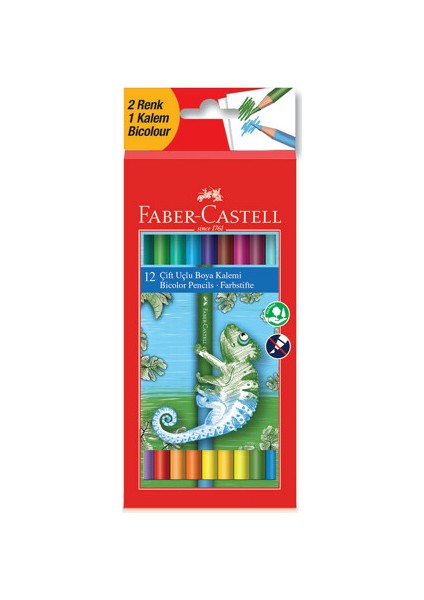 Çift Uçlu Boya Kalemi 24 Renk Parlak ve Canlı Renklerle 12 Parça Set