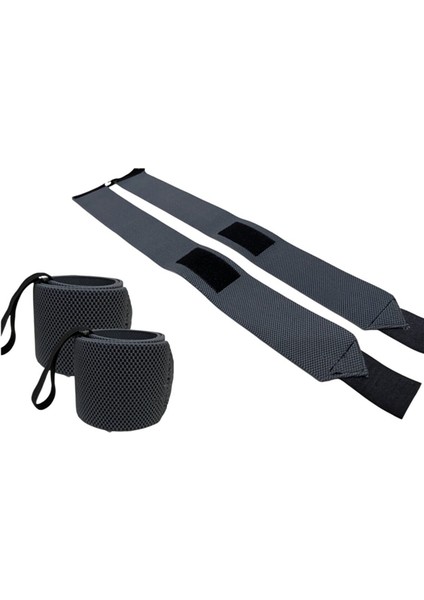 Ağırlık Kaldırma Kayışı Halter & Fitness & Crossfit Bilek Bandajı 50 cm x 6 cm - Wrist Wraps El Bilek Sargısı - 1 Çift