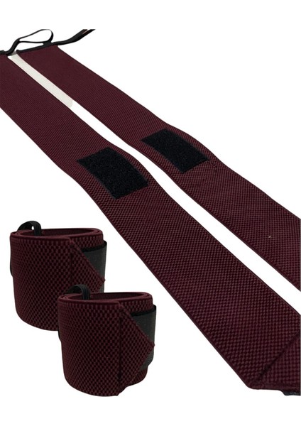 Ağırlık Kaldırma Kayışı Halter & Fitness & Crossfit Bilek Bandajı 50 cm x 6 cm - Wrist Wraps El Bilek Sargısı - 1 Çift