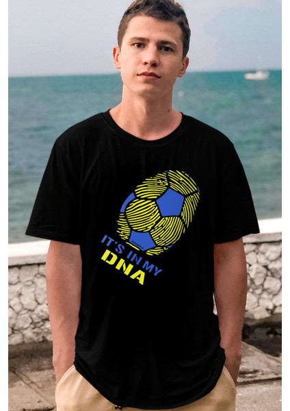 Renklerim Kanarya Siyah Kısa Kollu Erkek T-Shirt