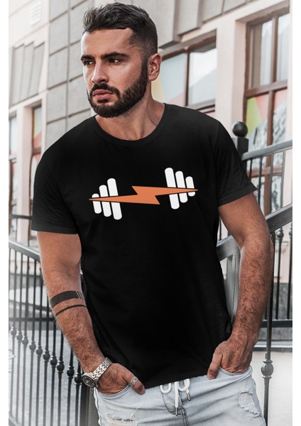 Şimşek Spor Siyah Kısa Kollu Erkek T-Shirt