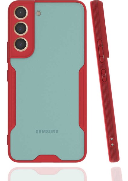 Samsung Galaxy S22 Kılıf Kamera Korumalı Colorful Kapak - Kırmızı