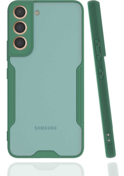 Samsung Galaxy S22 Kılıf Kamera Korumalı Colorful Kapak - Yeşil