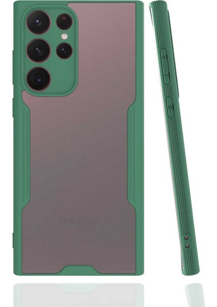 Samsung Galaxy S22 Ultra Kılıf Kamera Korumalı Colorful Kapak - Yeşil