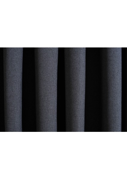 Fon Perde Ağır Gramajlı 1x3 Sık Pileli Modern Keten Doku Antrasit Renk Özel Seri Fon Perde fiyatları