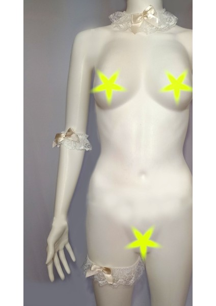 Asist Secret Magic 3 Lü ASM0260 Bayan Ekru Düğün Günü Kol Bacak Bantları