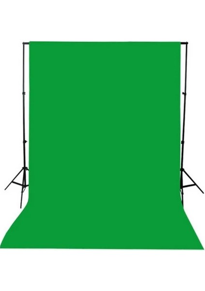 Chromakey-Green Screen-Greenbox- Yeşil Fon Perde 3X3M + Fon Standı + 4 Adet Mandal