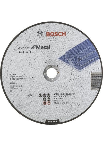 230 x 3,0 mm Expert For Metal Düz Aşındırıcı Disk -10 Adet-
