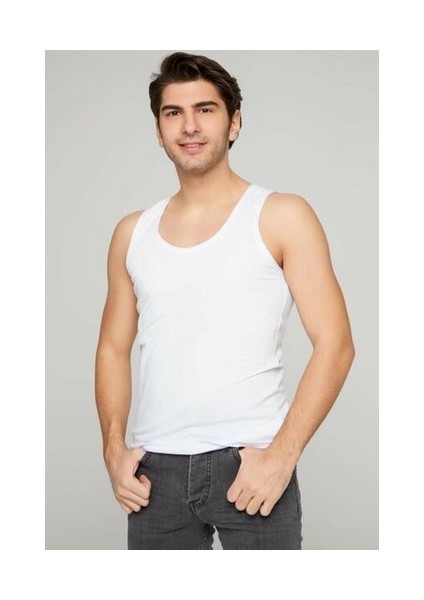 Erkek 3 Lü Paket 101 Pamuklu Penye Atlet - Beyaz - 3xl