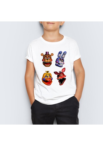 Five Nights At Freddy's Baskılı Çocuk Tişört T-Shirt Mr-05