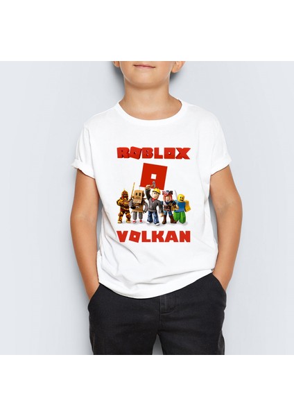 Isme Özel Roblox Baskılı Çocuk Tişört T-Shirt Mr-02