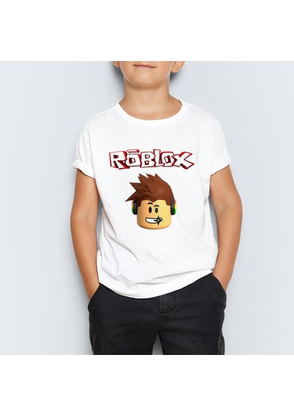 Roblox Baskılı Çocuk Tişört T-Shirt Mr-06