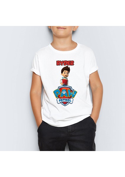 Paw Patrol Ryder Baskılı Çocuk Tişört T-Shirt Mr-09