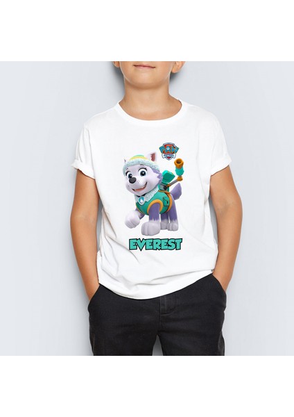 Paw Patrol Everest Baskılı Çocuk Tişört T-Shirt Mr-10