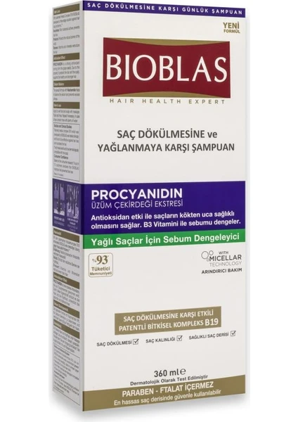 Procyanidin Yağlanma& Şampuan 360 Ml