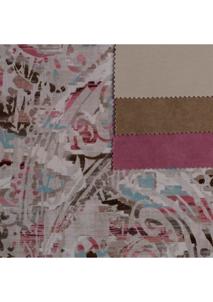 Pembe Vizon Sulu Boya Desen Dokuma Dijital Baskılı Petek Kumaş fiyatları