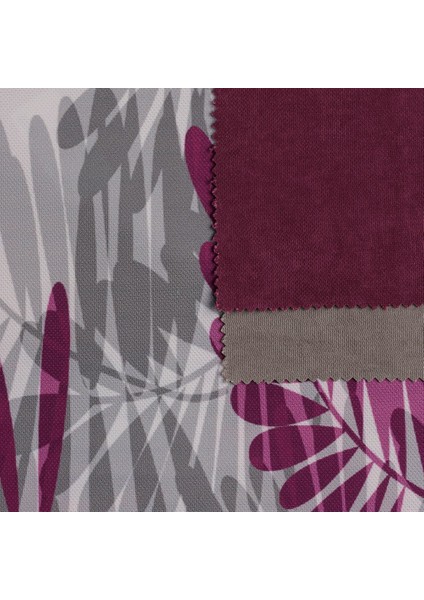 Gri Zemin Efektli Modern Mor Dal Desenli Dokuma Dijital Baskılı Petek Kumaş fiyatları