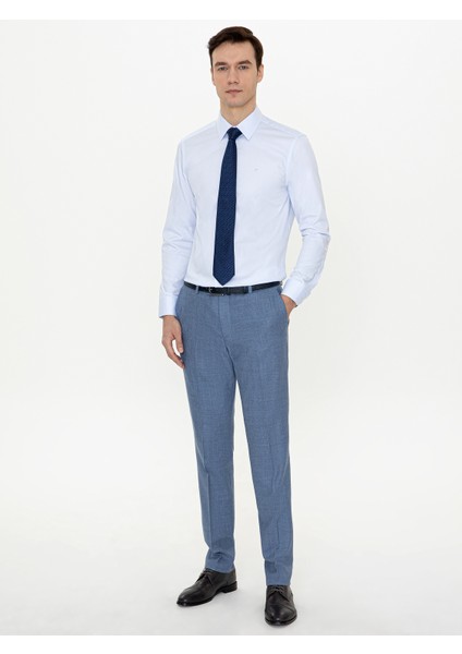 Açık Mavi Slim Fit Basic Gömlek 50250885-VR003