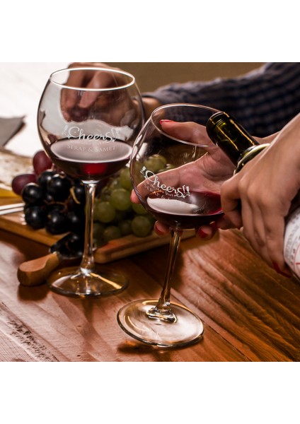 Kişiye Özel Yılbaşı Tasarımlı Piedmont Şarap Kadeh Seti fırsatları