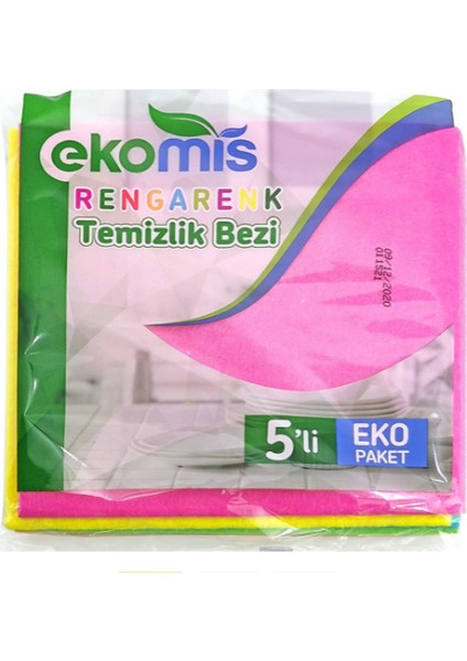 Temizlik Bezi 5'li Rengarenk Eko Paket