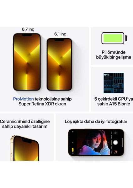 iPhone 13 Pro 128 GB Altın