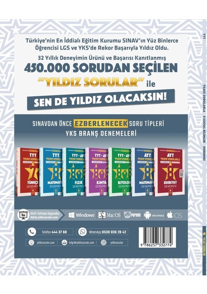 Yıldız Sorular TYT Sosyal Bilimler 8 Deneme