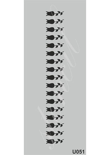 Stencil Boyama Şablonu 10X25 Cm. U051