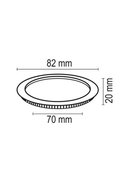 Yuvarlak Slim Kasa LED Panel Armatür Saten 3W Beyaz