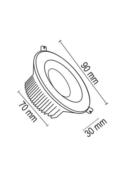 5W Beyaz Kasa Beyaz Işık Cob LED