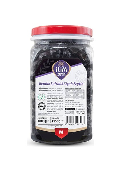 Gemlik Siyah Zeytin M 1 kg