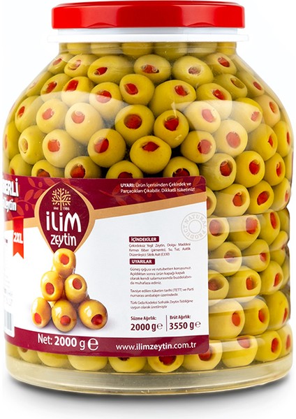Biberli Yeşil Zeytin 2 kg