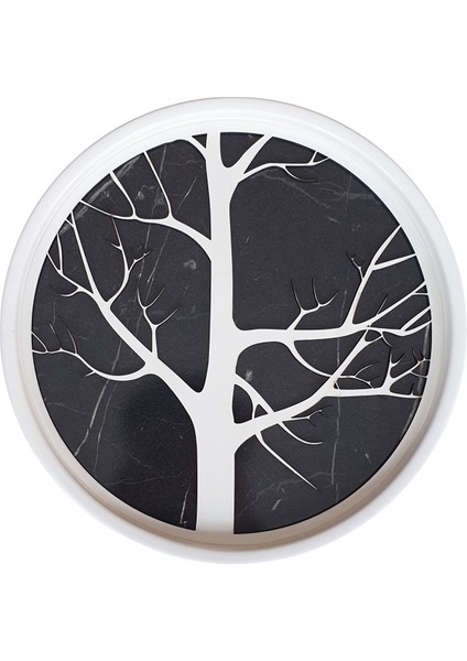 Metal Kasalı Mermer Desenli Duvar Saati ile Daldaki Kuş ve Hayat Ağacı Tablo fırsatları