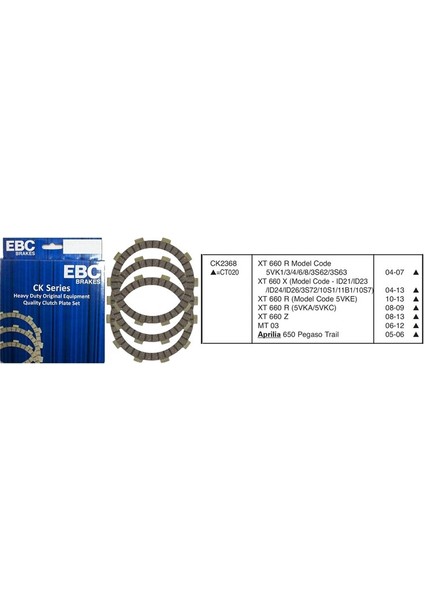 Yam. Xtz 660 Tenere 08-16 Ebc Debriyaj Balatası