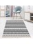 Geometrik Çizgi Desenli Dijital Baskı Yıkanabilir Kaymaz Taban Etnik Kilim Desen Salon Halı 1
