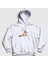 Unisex Beyaz Cat And Witch Kedi Kapüşonlu Sweatshirt 1